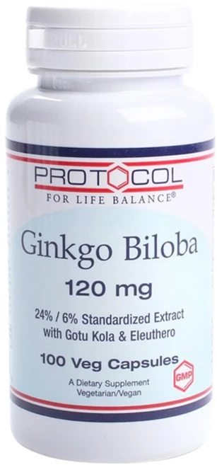 프로토콜포라이프밸런스 징코 빌로바 120mg 베지 캡슐 비건 글루텐 프리, 100개입, 1개, 100정 - 쿠팡