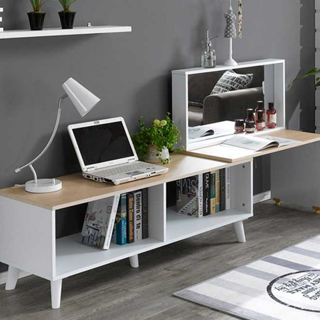 제우스가구 DIY 1200 거실장겸용화장대, 매플화이트