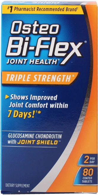 오스테오바이플렉스 조인트 헬스 트리플 스트랭스 코티드 타블렛, 80정, 1개 - 쿠팡