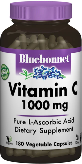 블루보넷 비타민 C 1000mg 글루텐 프리 무설탕 베지터블 캡슐, 1개, 180정 - 쿠팡