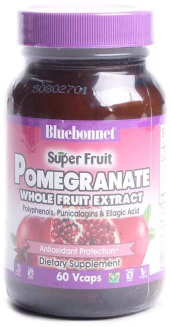 블루보넷 슈퍼 프루트 석류 추출물 브이캡 글루텐 프리 무설탕, 1개, 60정 - 쿠팡