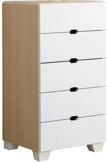 제이디퍼니처 로미 발통형 서랍장, 메이플화이트, 5단