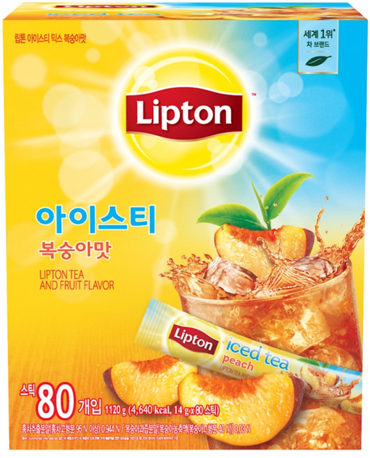 립톤 아이스티믹스 복숭아맛, 14g, 80개입, 1개