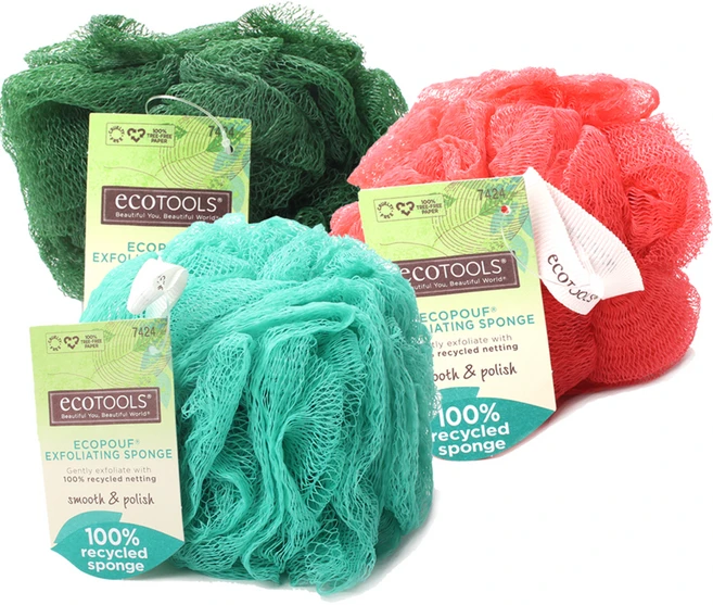 에코툴즈 에코 포프 엑스폴리에이팅 스펀지 샤워타월, 랜덤 발송, 1개, 1개입, 혼합색상 - 쿠팡