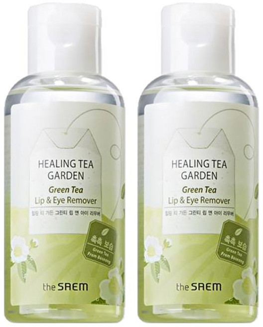 더샘 힐링 티 가든 그린티 립 앤 아이 리무버, 150ml, 2개