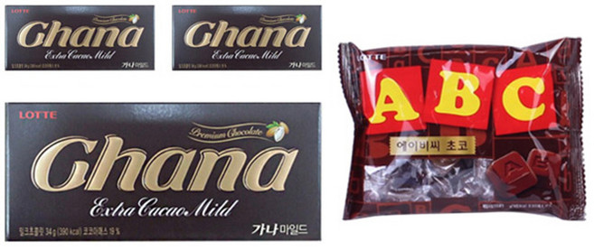 롯데제과 ABC 초코 65g + 가나마일드 34g x 3p, 1세트