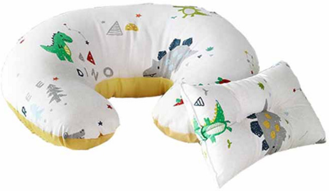 쁘리엘르 순면 수유쿠션커버 + 쿠션솜 + 베개 세트, 크레용 (옐로우)