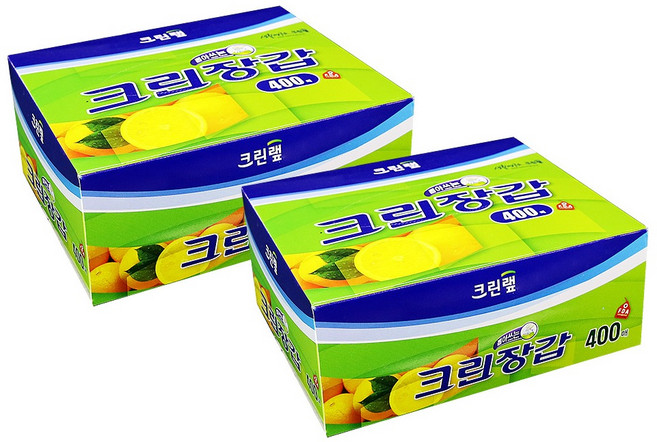 크린랩 뽑아쓰는 크린 장갑, 400개입, 2개
