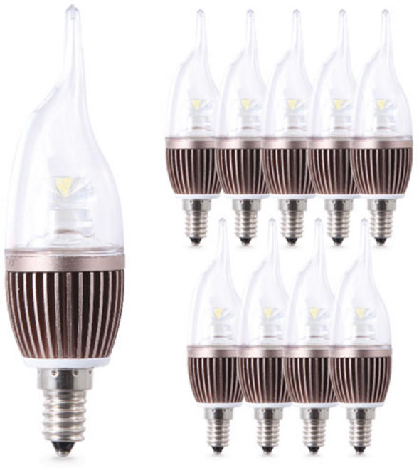 cityo 燭台LED燈泡 4W, 晝光色, 10個