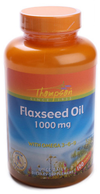 톰슨 플랙씨드 오일 오메가 3-6-9 1000mg 소프트젤, 100개입, 1개, 100정