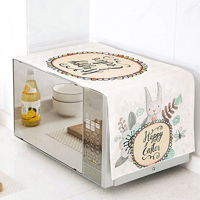 하늬통상 귀여운 캐릭터 전자렌지 커버, 해피토끼