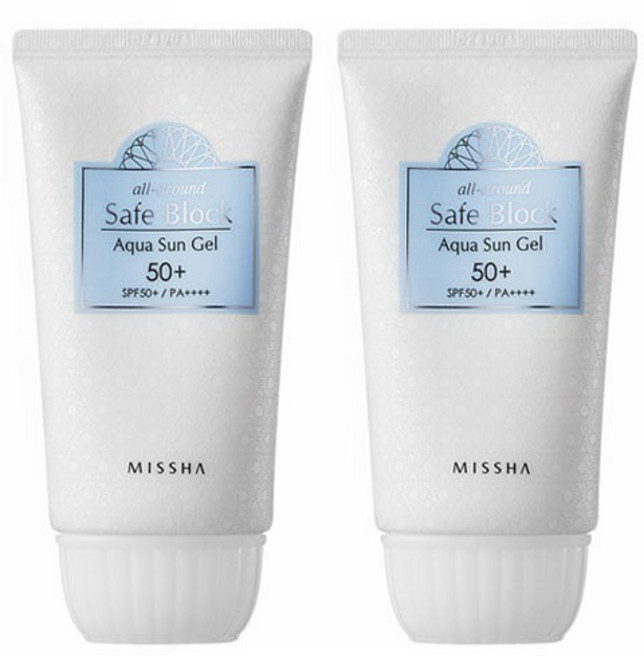 미샤 올 어라운드 세이프 블록 아쿠아 선 젤 SPF50+ PA++++, 50ml, 2개
