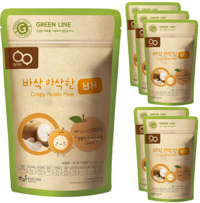 오앤오투 바삭 아삭한 과자, 바삭아삭한 배, 6개