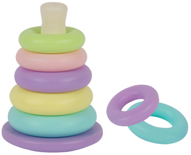 에듀플레이 쿠쿠토이즈 링쌓기, 혼합 색상, 1개