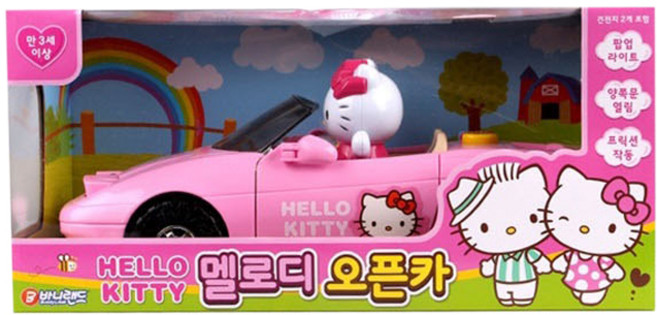 바니랜드 헬로키티 멜로디 오픈카, 혼합색상, 1개