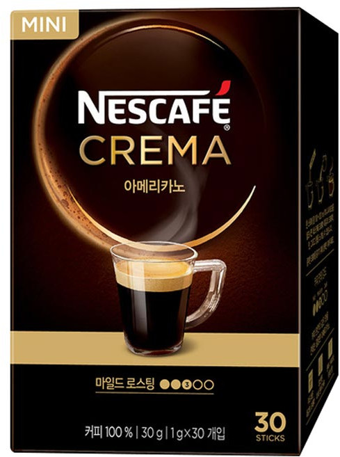 네스카페 크레마 아메리카노 미니 커피믹스, 30개입, 1개, 1g