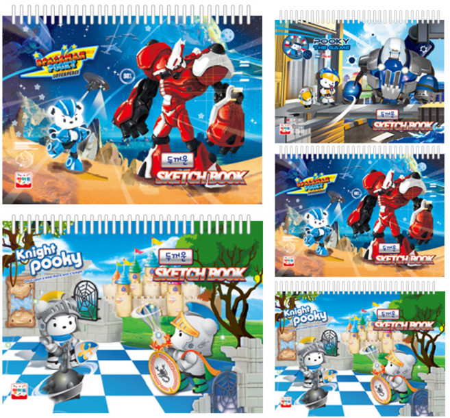 영아트 남아용 스케치북2000 5p 랜덤 발송, 22매, 1개