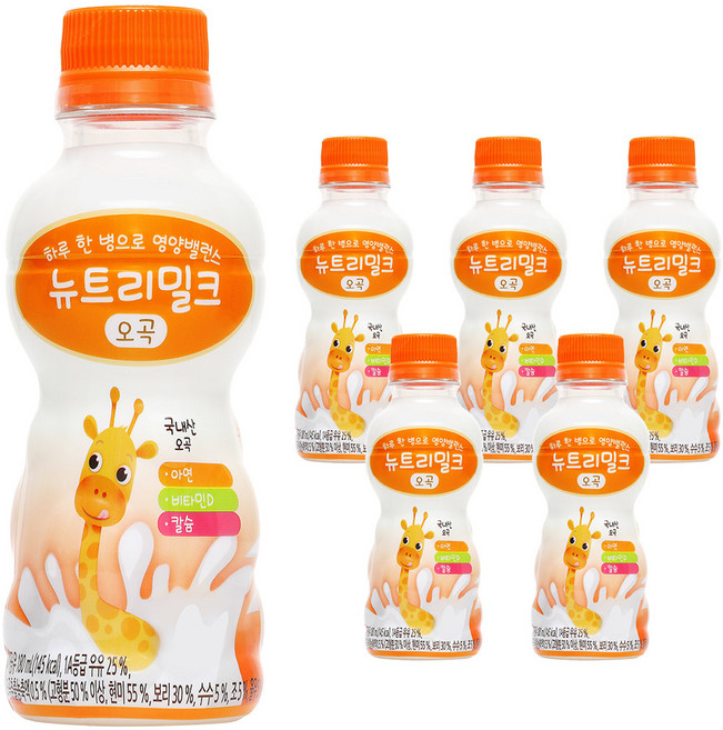 LG생활건강 뉴트리밀크 180ml, 오곡