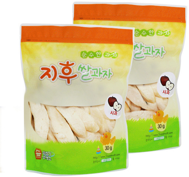 지후쌀과자 백미보리 쌀과자 30g, 사과, 2개