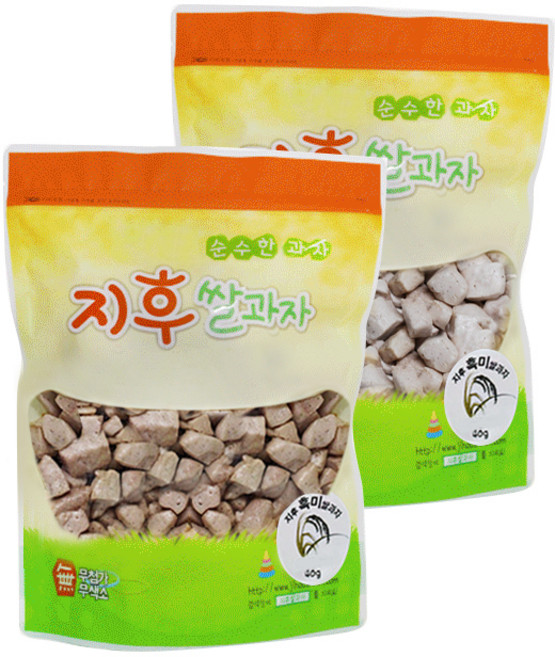 지후쌀과자 백미보리 쌀과자 40g, 흑미, 2개