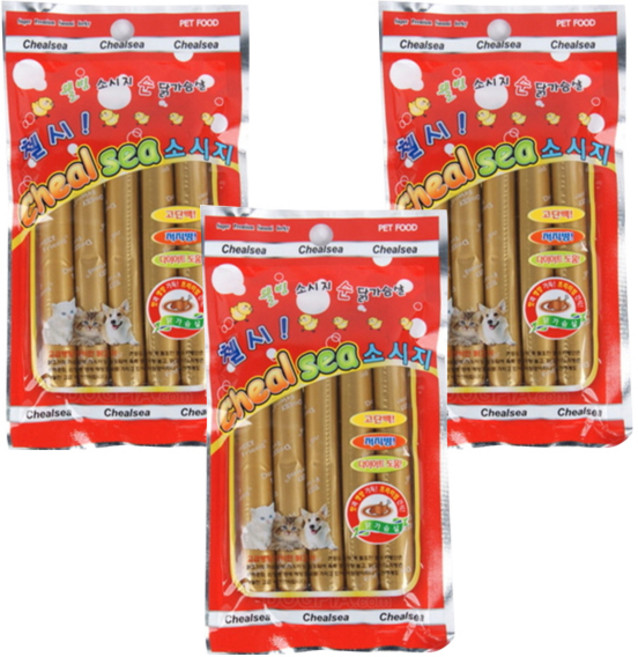 도기프렌드 첼시 애견 소시지 5개입, 닭가슴살, 3개, 75g