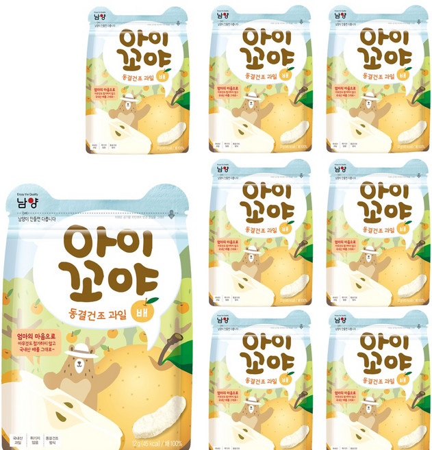 남양유업 아이꼬야 동결건조 과일칩 12g, 8개입