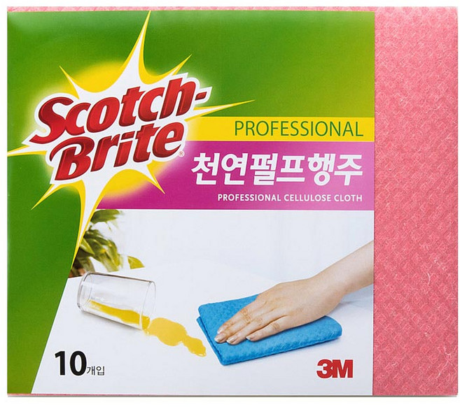 스카치브라이트 천연펄프행주, 1개, 랜덤발송