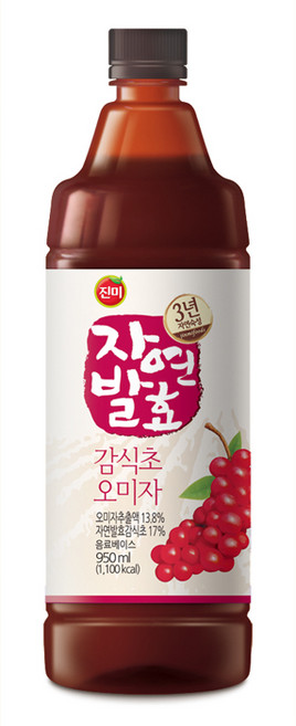 진미 3년숙성 자연발효 감식초 오미자, 950ml, 1개