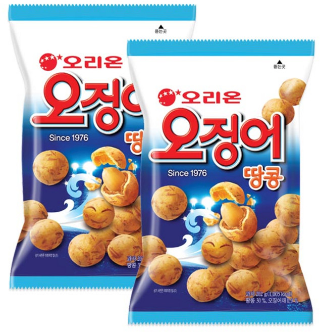 오징어땅콩, 202g, 2개