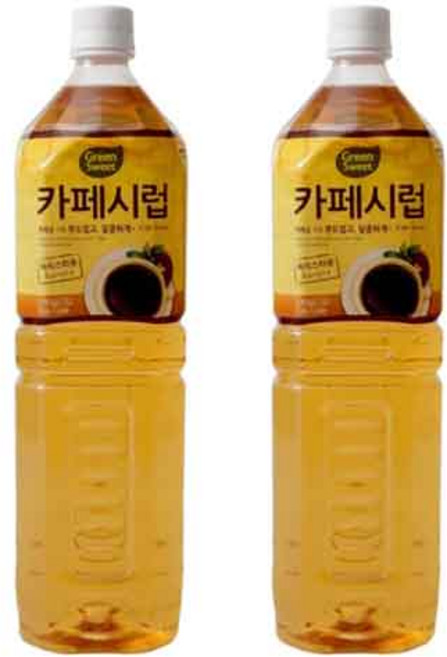 그린스위트 카페시럽, 1.5L, 2개