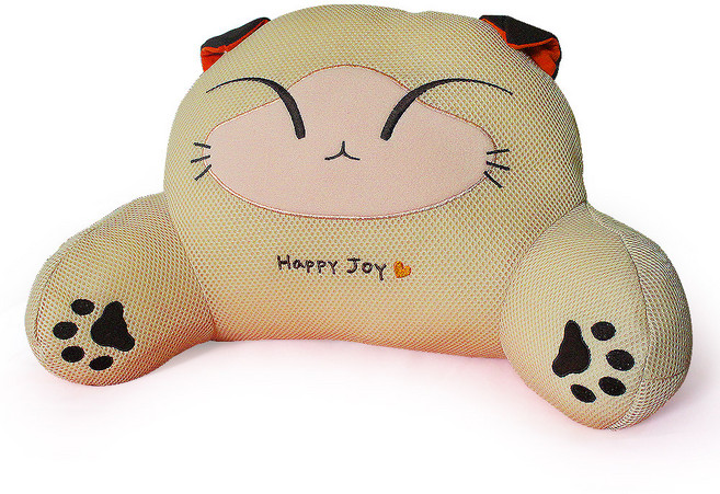 애니나라 캐릭터 에어매쉬 허리쿠션BIG, 조이 베이지