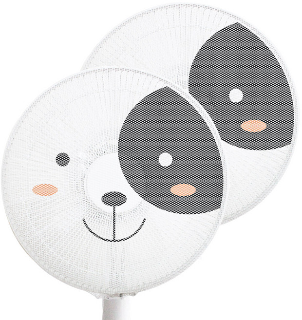 프리미엄 선풍기 안전망, 강아지, 2개