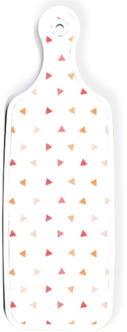 로엠디자인 양면 서빙도마 그린봉선화, 행황색삼각패턴, 1개