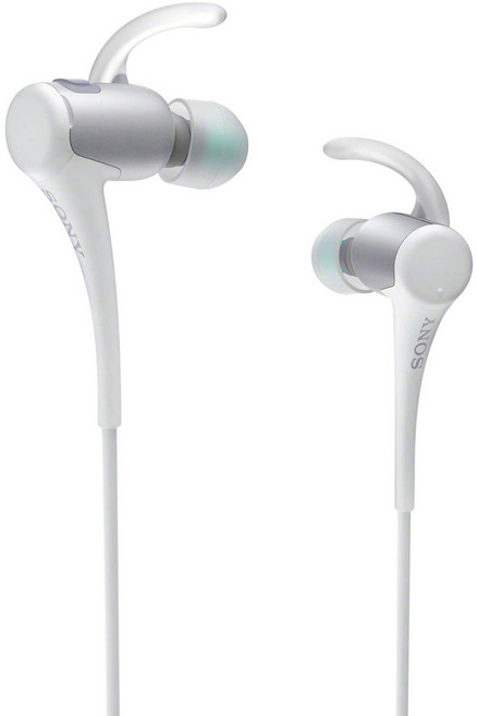 소니 블루투스 방수 이어폰, MDR-AS800BT, 화이트/메탈 그레이