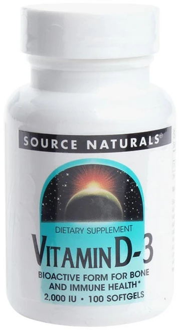 소스내츄럴스 비타민 D-3 2000 IU 소프트젤, 1개, 100정 - 쿠팡