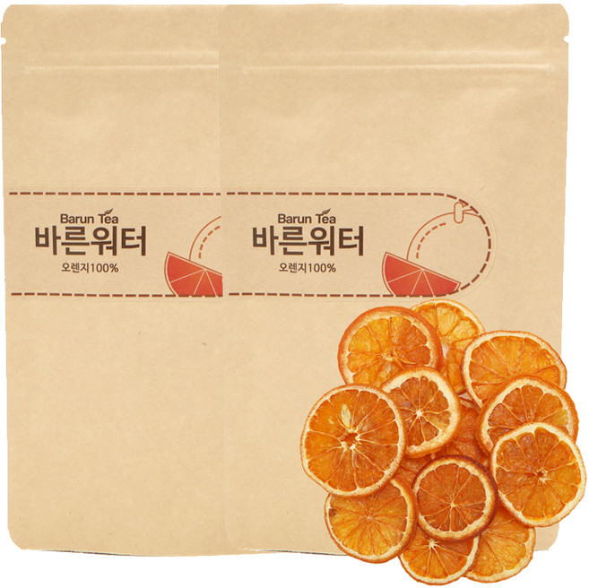 바른워터 건조 오렌지차 대용량, 20g, 2개, 1개입