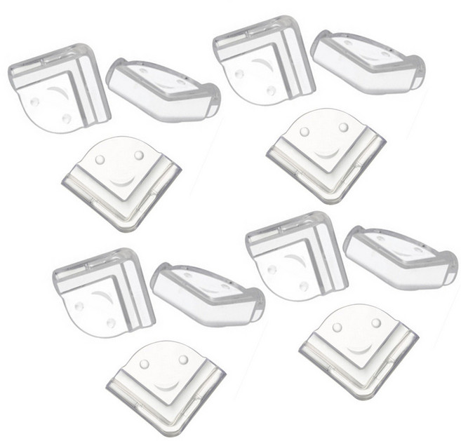 L형 코너보호대, 투명, 12개, 4.5cm