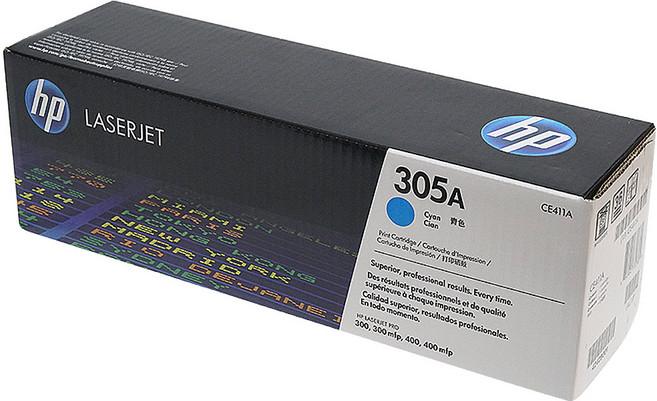 HP No.305A 정품토너, CE411A 파랑, 2600개