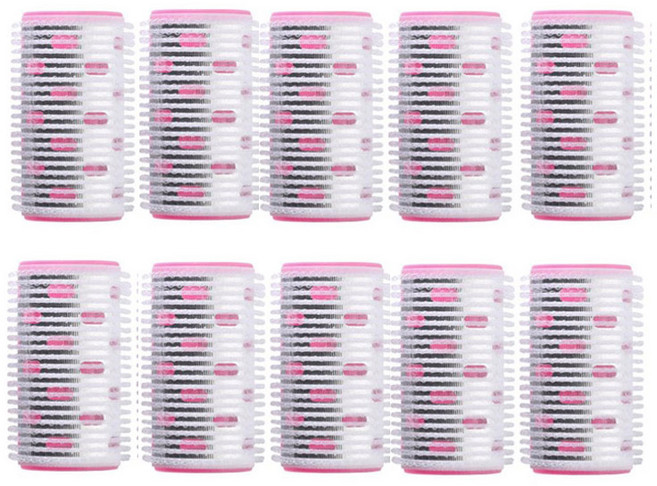 선도 알루미늄 헤어롤, 핑크, 10개입