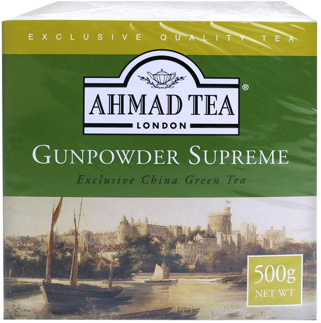 Ahmad Tea 건파우더 수프림 익스클루시브 차이나 그린 티, 500g, 1개입, 1개
