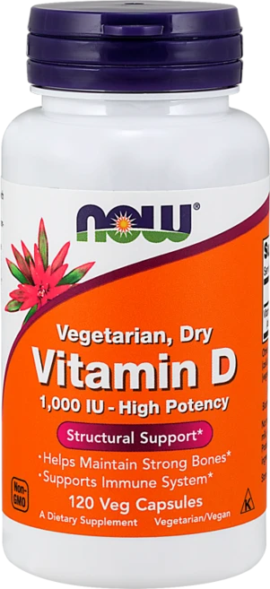 나우푸드 비타민 D 1000IU 베지 캡슐 비건 글루텐 프리, 120정, 1개 - 쿠팡