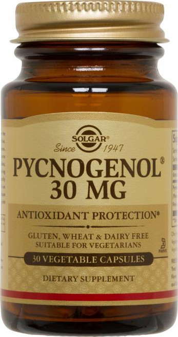 솔가 피크노제놀 30mg 베지터블 캡슐 글루텐 프리 무설탕, 1개, 30개입, 30정