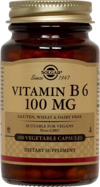 솔가 비타민 B6 100mg 베지터블 캡슐, 1개, 100정