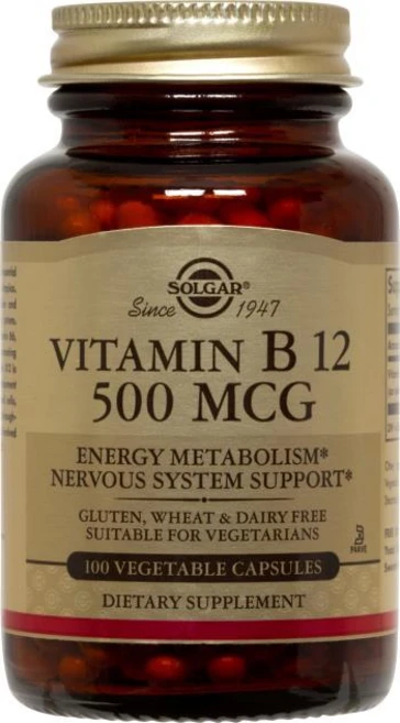 솔가 비타민 B12 500mcg 베지터블 캡슐, 100정, 1개 - 쿠팡