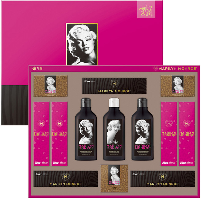 애경 케라시스 마릴린 먼로 선물세트 I-3호 + 쇼핑백, 1세트