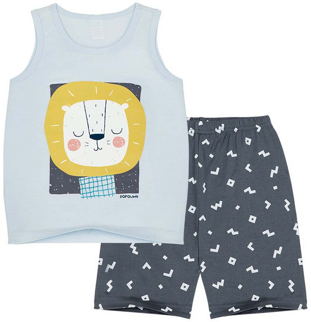 쁘리엘르 아동용 보보 나시 상하 실내복 세트