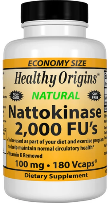 헬시오리진스 내추럴 나토키나제 2000 FU's 100mg 브이캡, 180정, 1개 - 쿠팡