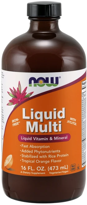 나우푸드 리퀴드 멀티 비타민 & 미네랄 트로피컬 오렌지 비건, 1개, 473ml - 쿠팡