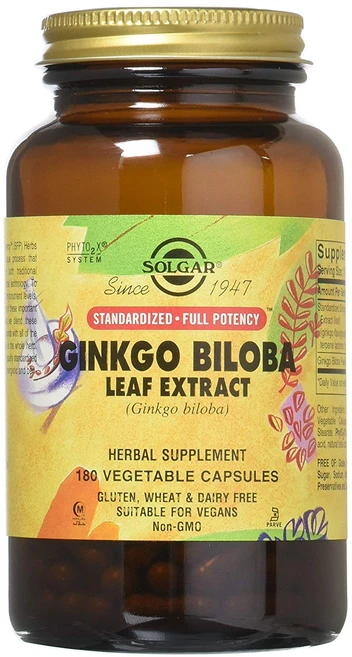 솔가 징코 빌로바 리프 추출물 글루텐 프리 비건 베지터블 캡슐, 1개, 180정 - 쿠팡