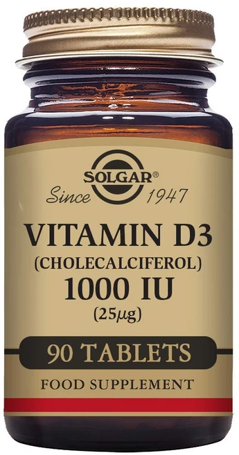 솔가 비타민 D3 (콜레칼시페롤) 1000IU 타블렛, 90정, 1개 - 쿠팡